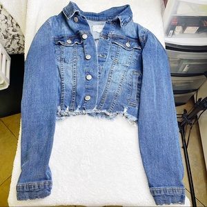 Denim cropped jacket